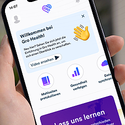 Screenshot der Gro Health-App
