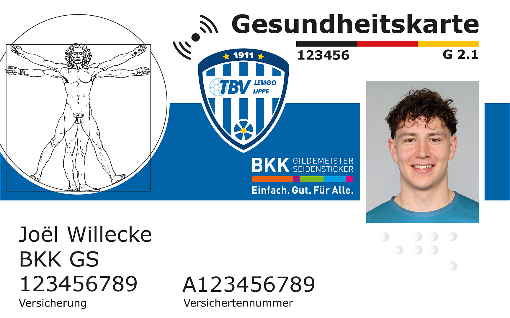 Gesundheitskarte der BKK GILDEMEISTER SEIDENSTICKER Mit dem TBV Lemgo Lippe